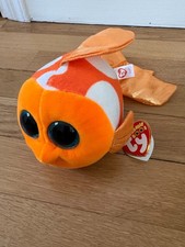 TY Beanie Boos Sami Orange White Fish Plush 6” 2018