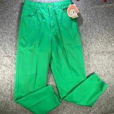 VTG Rockies Bareback Jeans Sz 17/18 Green High Waist Western Pants USA Made NWT