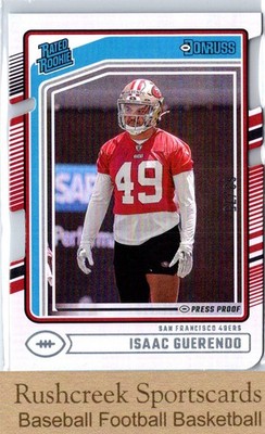 2024 Donruss #336 Isaac Guerendo /75 RC Press Proof Silver Die Cuts