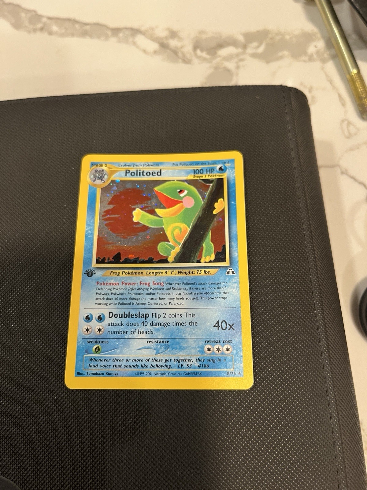 Pokemon Politoed Holo Rare 1st Edition Neo Discovery 8/75 NM/M