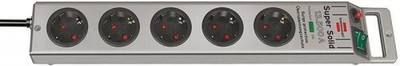 Brennenstuhl Super Solid Surge Protected Extension Cable 5-Way Fused - Europe