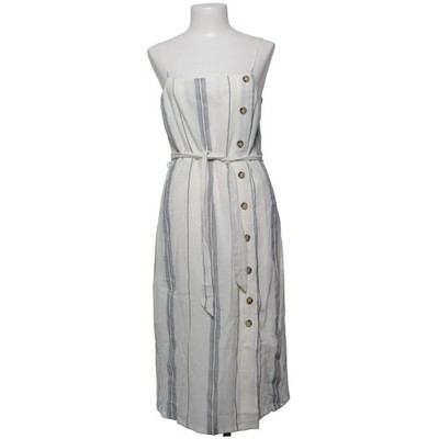 H&M Trend, Kleid, Größe: 38, Weiß/Mehrfarbig, Baumwolle, Streifen, Damen #BPq