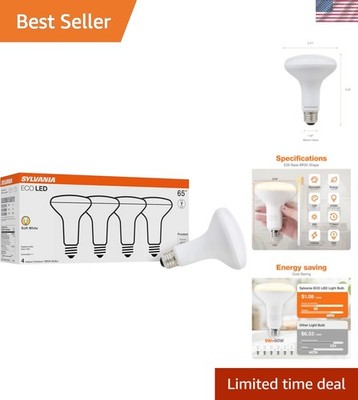 Sylvania ECO LED BR30 Light Bulb, 65W = 10W, Dimmable, Frosted Finish, 650 Lu...