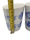 Vintage Blue Tea Pot Carafe Collection Cup White Coffee Mug Set Of 3 — photo 8