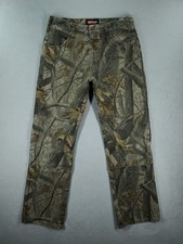 Outfitters Ridge Jeans Men 32x32 Brown Straight Reatree Camo Hunting Double Knee