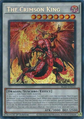 #ad Yugioh The Crimson King BLZD EN036 Secret Rare 1st Edition Near Mint Eng $9.40
