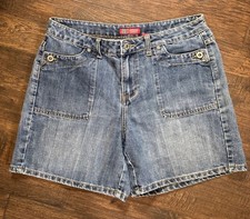 Women  s Vintage Faded Glory Med Blue Denim Mom Jean Shorts Size 10