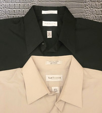 Men's Van Heusen Long Sleeve Button Up Shirts Size 16.5 Large Lot of 2