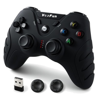Wireless Controller PS3 PC Gaming Joystick Vibration Hall Effekt 2,4GHz