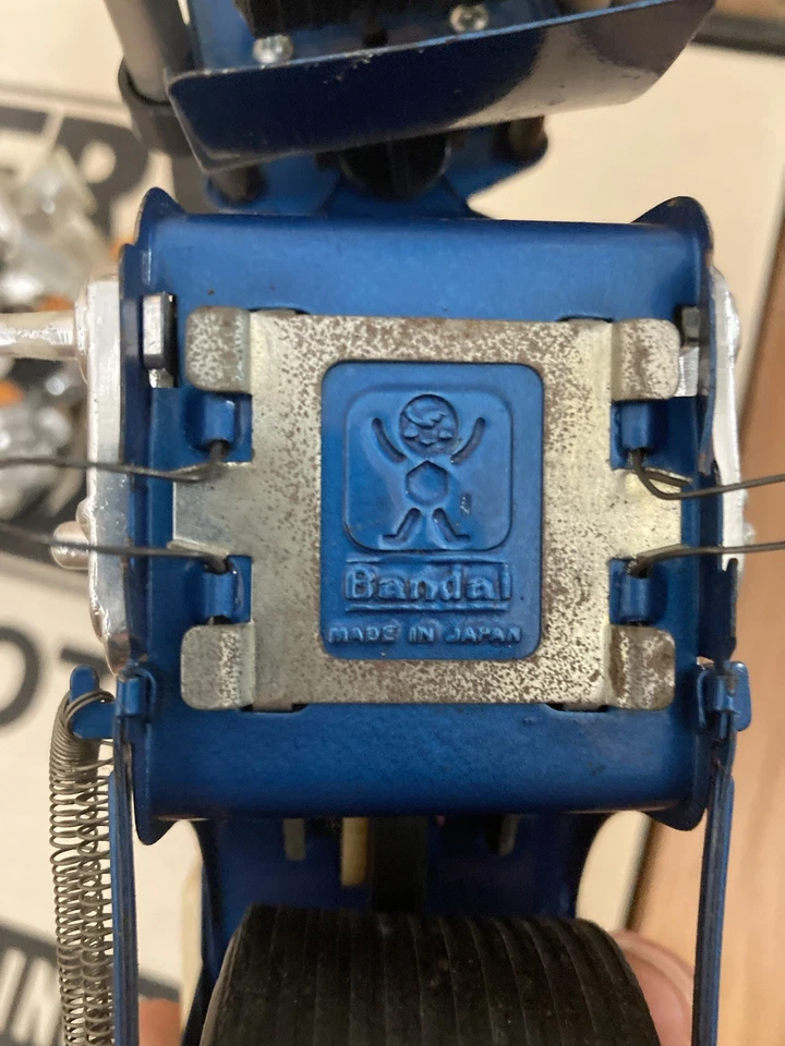 TONKA JAPAN HONDA ST MOTORCYCLE PRESSED STEEL FRICTION MOTOR VINTAGE 1970s rider - Image 4 of 4