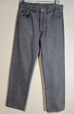 Vintage 90s Levi's 501 Denim Jeans Size 31x29 Gray Made In USA Levis 1995