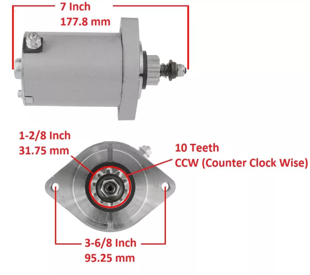 Starter Motor For Kawasaki 21163-0804 21163-0728 21163-7036