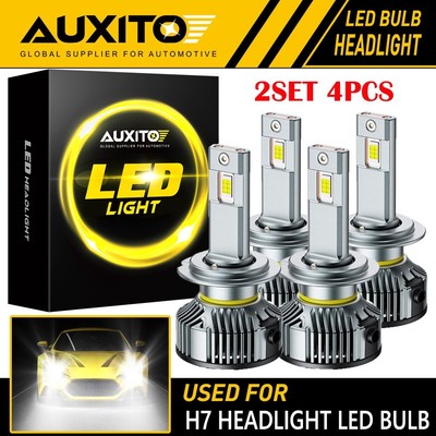 4X AUXITO H7 LED Headlight Bulb Super White Conversion High Low Lamp 6500K Y19 K