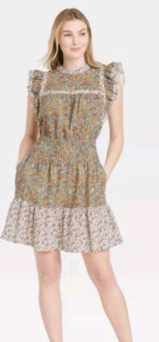 Universal Thread XL Flutter Ruffle Pockets Sleeve… - image 1