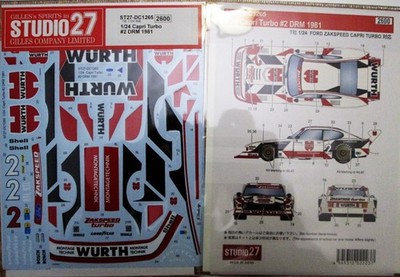 DECAL: 1/24 S271265 1981 Wurth Ford Capri DRM #2 Ludwig