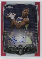 2014 Topps Chrome BCA Pink Refractor Rookie 20/75 Shaquelle Evans #132 Auto 0c2