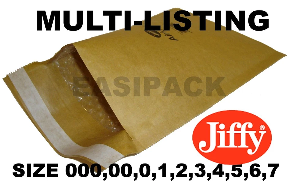 GENUINE JIFFY PADDED ENVELOPES AIRKRAFT BAGS *ALL SIZES* - GOLD