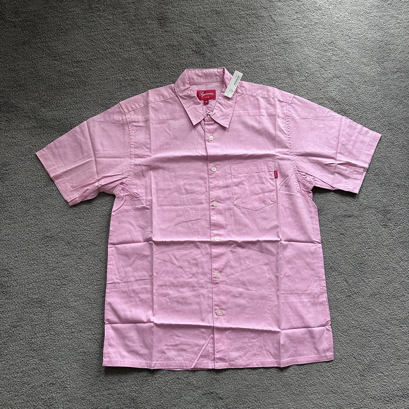 Chemise Oxford à manches courtes Supreme Lightweight taille moyenne SS16 rouge