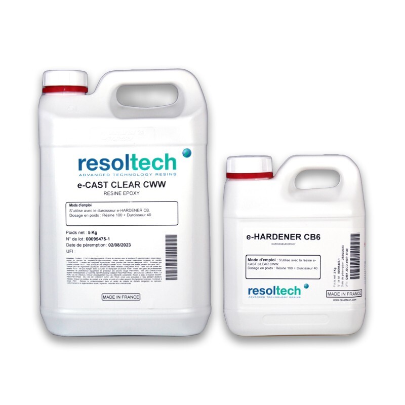Résine époxy transparente d’inclusion de 7 kg pour moulage et coulées épaisses