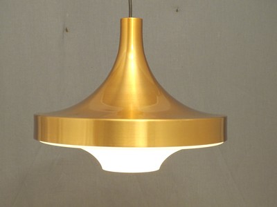 Skandinavische Pendelleuchte Glas Kupferfarbenes Aluminium Midcentury Modernism Ebay