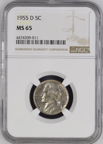 1955-D 5C Jefferson Nickel NGC MS65                  4474309-011