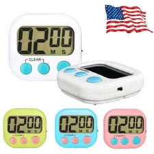 Digital Kitchen Timer Magnetic Cooking LCD Large Count Down Up Clear Loud Alarm