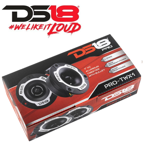 2 DS18 PROTWX1 Silver Bullet Super Tweeters 240W 4 Ohm Car Audio Speaker Horn 810005184649 eBay