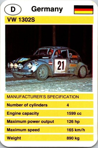 RALLY CARS 1977 vintage Top Trumps used cards (you pick) Free Ship - Picture 13 of 34