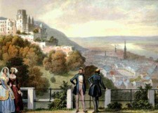 Heidelberg, um 1855 - breitrandig für Rahmen 30 cm x 40 cm