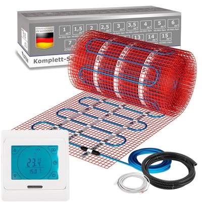 VILSTEIN Elektrische Fußbodenheizung 150W/m² TWIN Techn. Elektro Komplett-Set