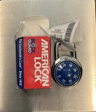 American Locks A400K Key:416 Combination Lock New Stainless Steel - Blue