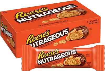 Reese's Peanut Butter Nutrageous Bars Milk Chocolate Flavour Bars 18 Stück