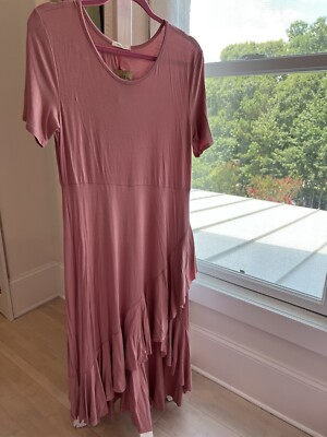 dusty pink ruffle dress Leilina Ruffle Dress main image 0