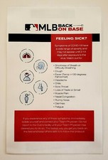 Game Used MLB Back On Base CVD-19 Sign from Fenway Park Boston Red Sox Scarce
