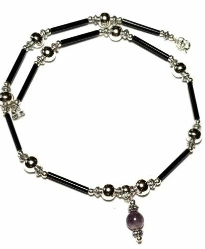 Markenlose versilberte Modeschmuck mit Amethyst