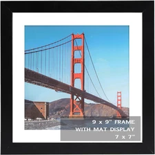 9x9 inch Picture Frame Black for Wall Hanging or Tabletop Poster, Frame Displ...