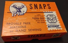 Vintage Prym Snaps Size 2/0 For Machine Or Hand Sewing 1 Gross Box (Partial)