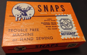 Vintage Prym Snaps Size 2/0 For Machine Or Hand Sewing 1 Gross Box (Partial)