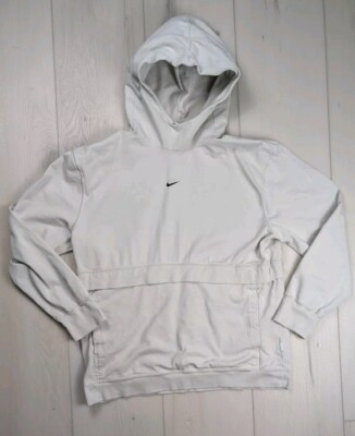 Nike NSW Style Essentials Men's Pullover Hoodie Mens Large Center Swoosh Ivory