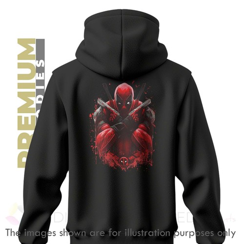 Deadpool PREMIUM Black Hoodie Gift Men Women Unisex - DP-A04 - Picture 4 of 4