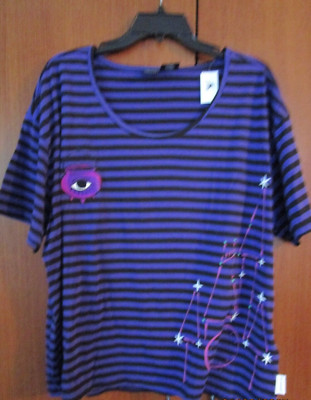 New Disney Parks Her Universe Tee XXXL 3X Cotton Poly Bust 50 Length 27 in