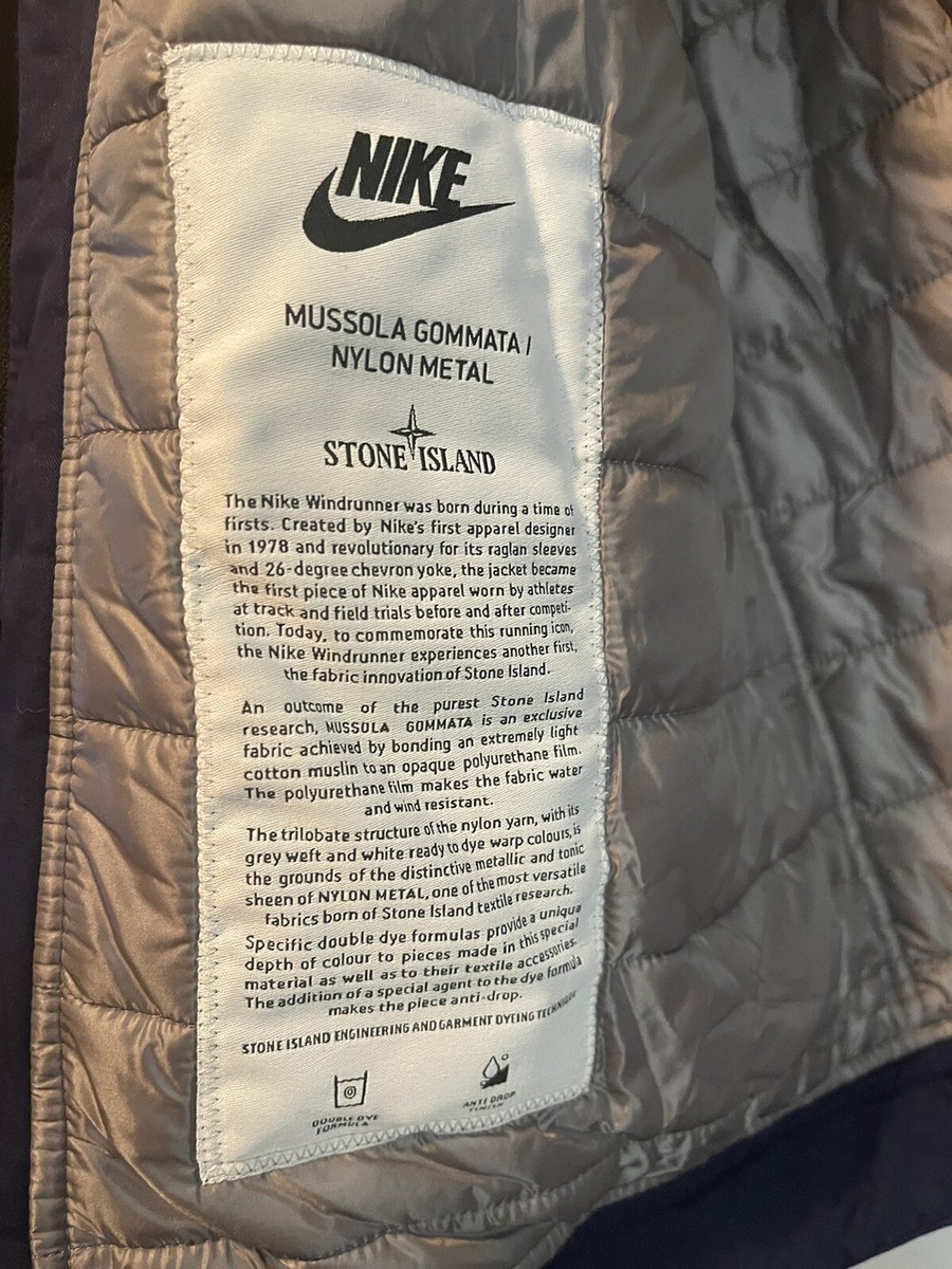 Nike Nikelab X Stone Island Windrunner Size Large Mussola Nike Nikelab X Stone Island Windrunner Size Large Mussola