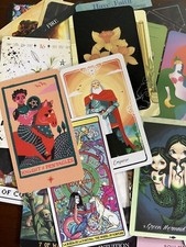 Lot Of 52 Tarot Cards Lot Junk Journal Collage Ephemera Single Swap Arcana