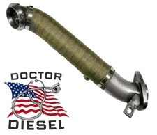 3 Turbo Pipe W Heat Wrap For 3 Bolt Flange 15.5-16 Chevy Gmc 6.6l Lml Duramax