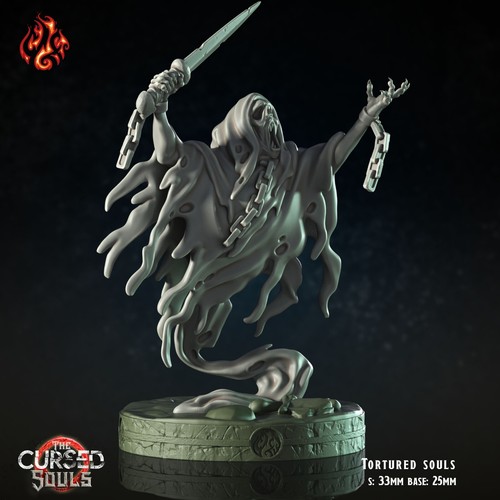 Tortured Souls Undead Dungeons and Dragons Miniature D&D Fantasy Tabletop - Picture 3 of 10