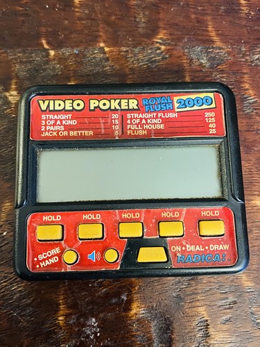 Radica Video Poker Royal Flush 2000 Works Great #410 Handheld Electronic Game