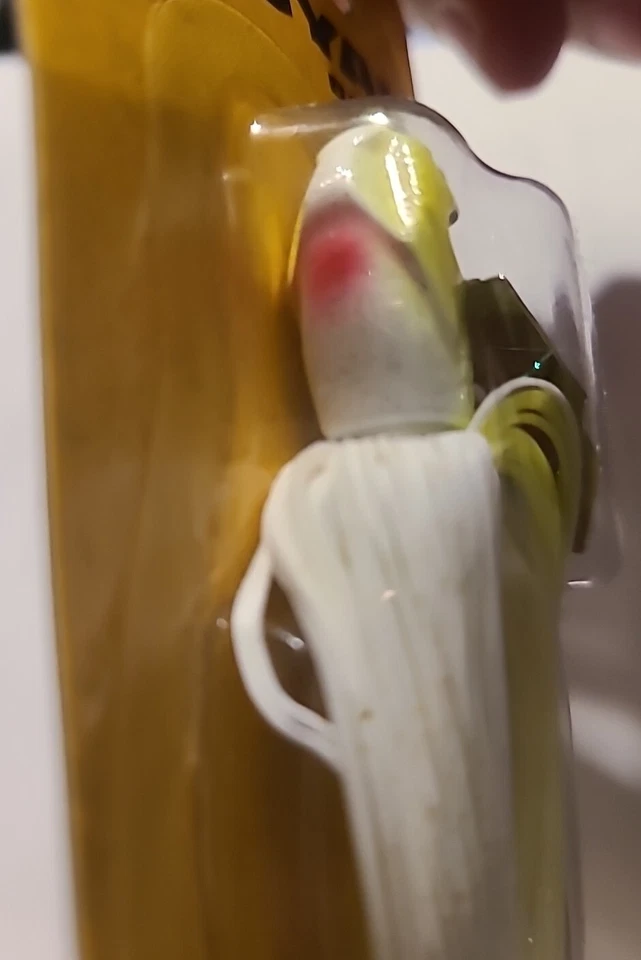 Señuelo de pesca Booyah Melee Bladed Swim Jig 1/2 oz vibrante blanco/chartre Foto 2 de 4