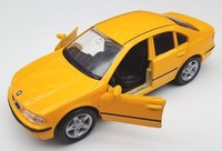 Blitz Versand Bmw 328I Gelb / Yellow Welly Modell Auto 1:34-39 Neu & Ovp