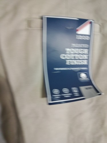 Boys Izod Khaki Pants Size 18 Husky Pleated 100% Cotton Adjustable Waist Uniform - Picture 6 of 7