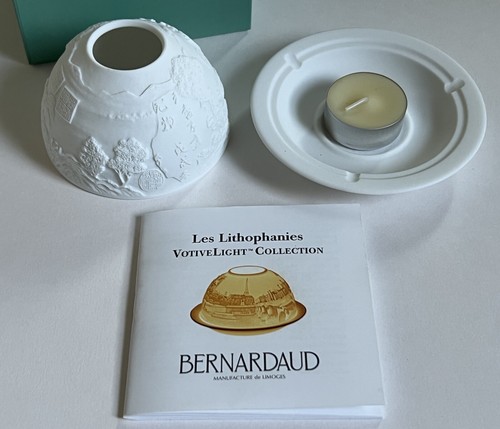 Bernardaud Fine Porcelain VotiveLight Candle Holder - Asian Calligraphy - Picture 2 of 5